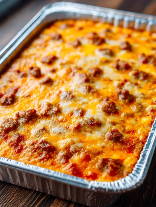 Tin Foil Tray 3ingredient Sausage Cheese Dip