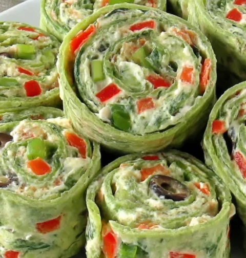 Veggie Cream Cheese Rollups