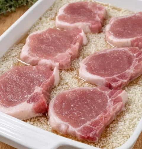 5ingredient Ovenbaked Pork Rice Casserole