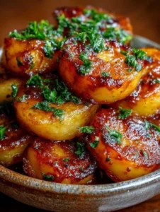 Glazed Potato Fritters with Fresh Herbs