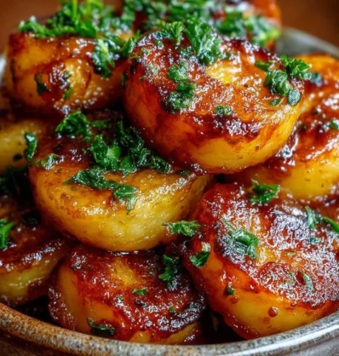 Glazed Potato Fritters Fresh Herbs