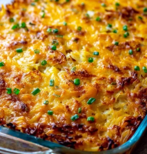 Oven Baked Cheesy Hash Brown Casserole