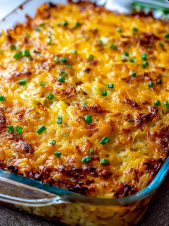 Oven Baked Cheesy Hash Brown Casserole