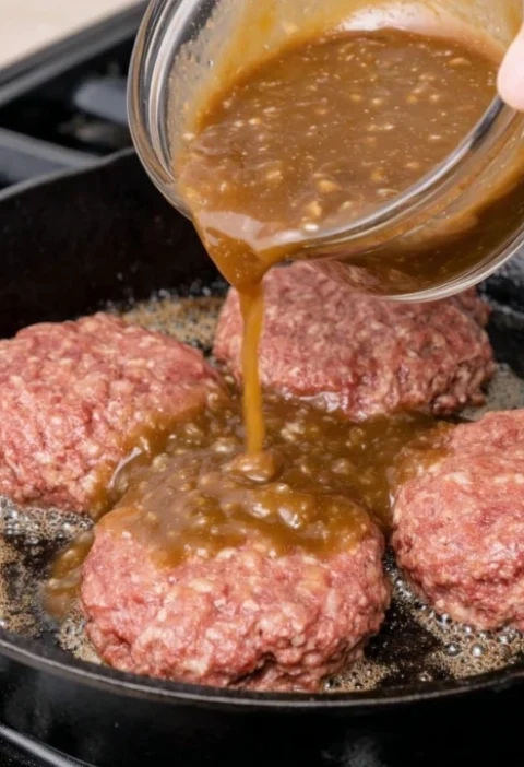 Skillet Hamburger Steaks Onepour Savory Gravy