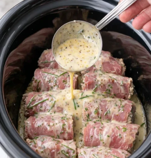 Slow Cooker Pork Tenderloin Tarragon Cream