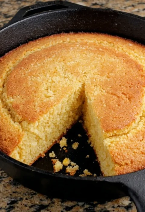 Southern 3ingredient Skillet Cornbread