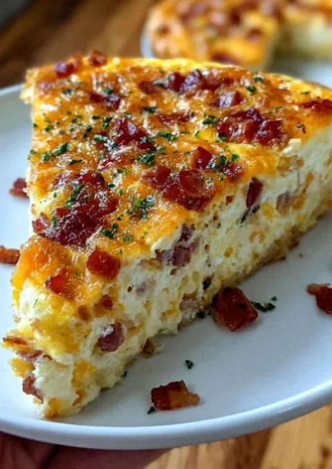 Bacon and Cheese Crustless Quiche