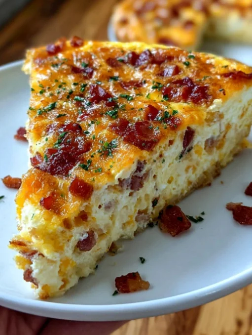 Bacon and Cheese Crustless Quiche