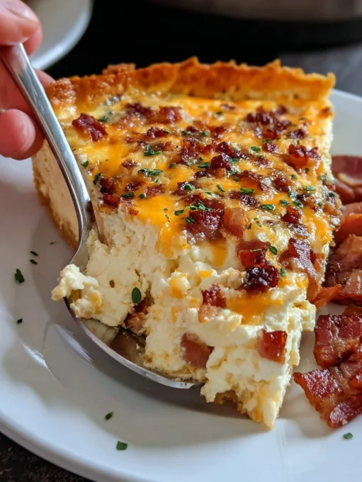 Bacon and Cheese Crustless Quiche