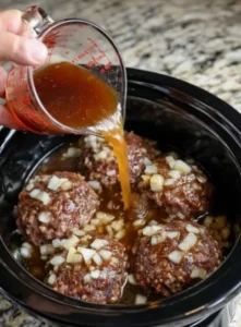 Beef Patties in Beef Broth