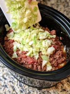 Cabbage and Ground Beef Slow Cooker Dish