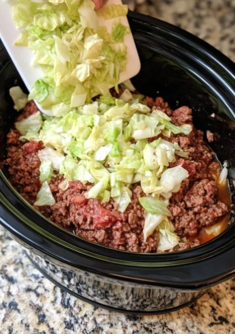 Cabbage and Ground Beef Slow Cooker Dish