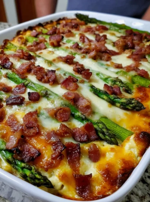 Cheesy Asparagus Casserole Keto
