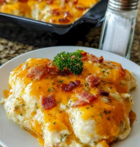 Cheesy Bacon Ranch Chicken Casserole