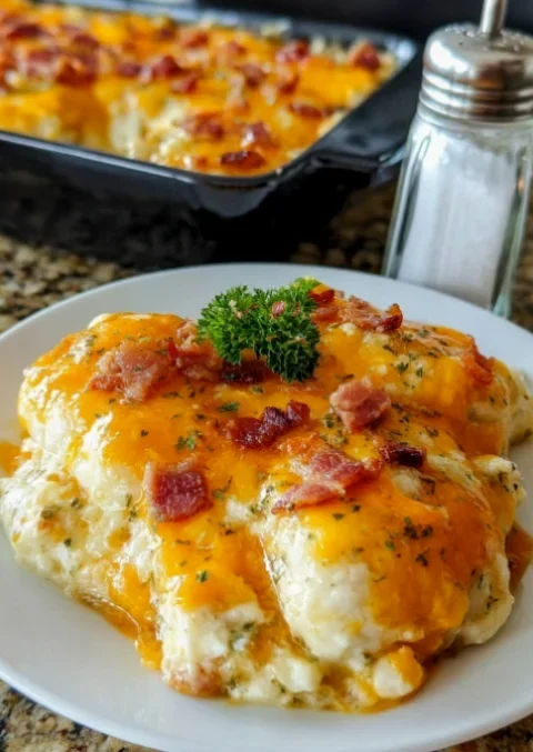 Cheesy Bacon Ranch Chicken Casserole
