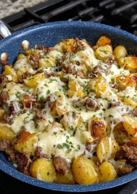 Cheesy Beef and Potato Casserole