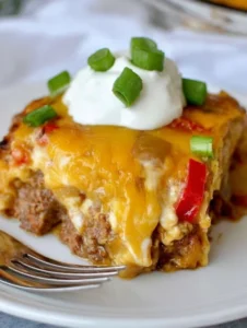 Cheesy Beef and Potato Casserole