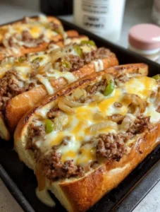Cheesy Beef Hot Dog Buns