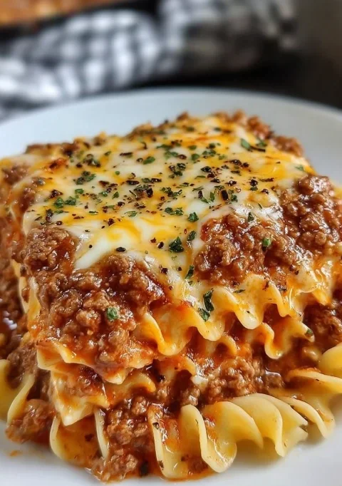 Cheesy Beef Lasagna