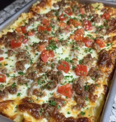 Cheesy Beef Pasta Bake