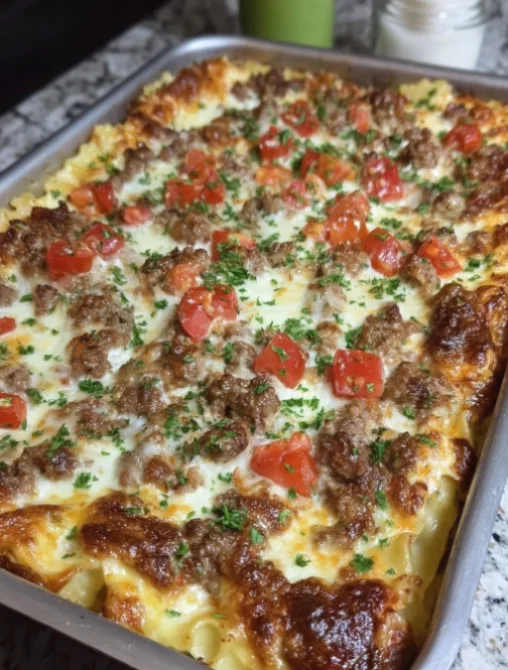 Cheesy Beef Pasta Bake