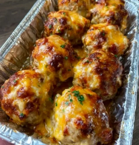 Cheesy Meatball Biscuit Bombs
