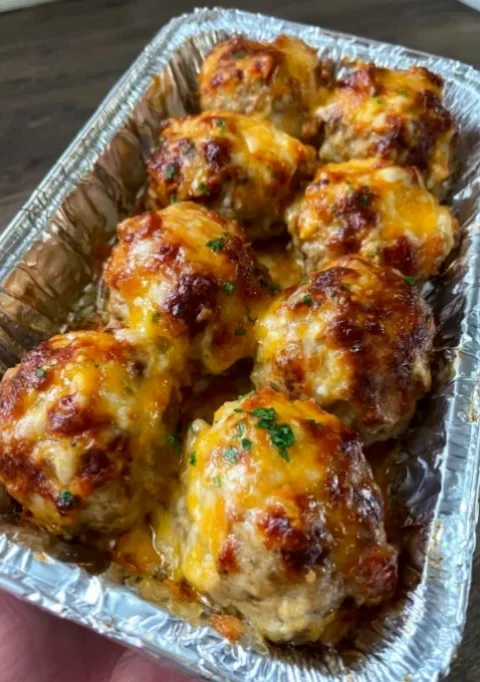 Cheesy Meatball Biscuit Bombs
