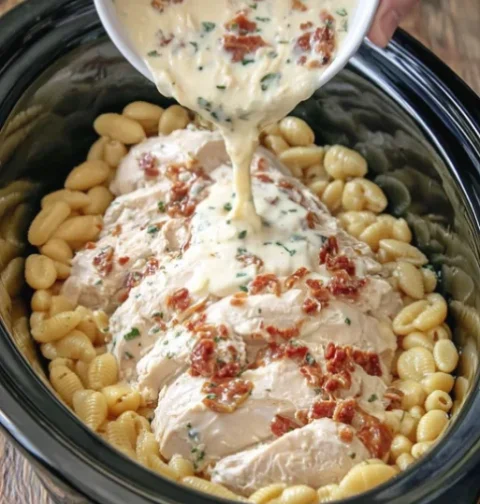 Chicken and Cavatelli in Slow Cooker