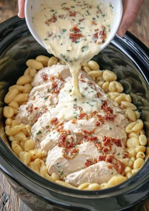 Chicken and Cavatelli in Slow Cooker