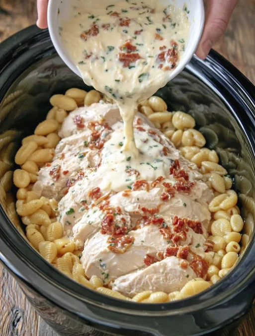 Chicken and Cavatelli in Slow Cooker