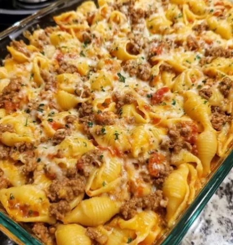 Creamy Beef and Shells