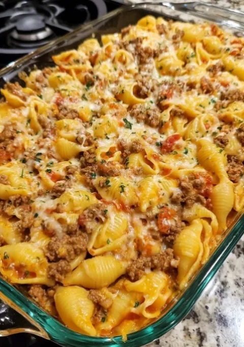 Creamy Beef and Shells