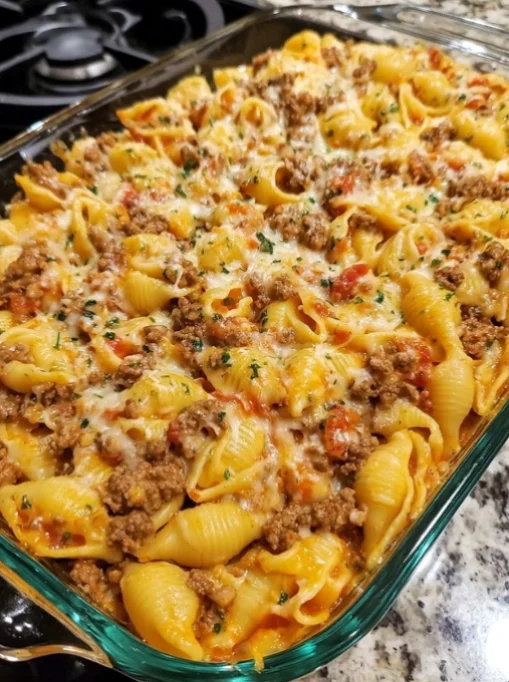 Creamy Beef and Shells