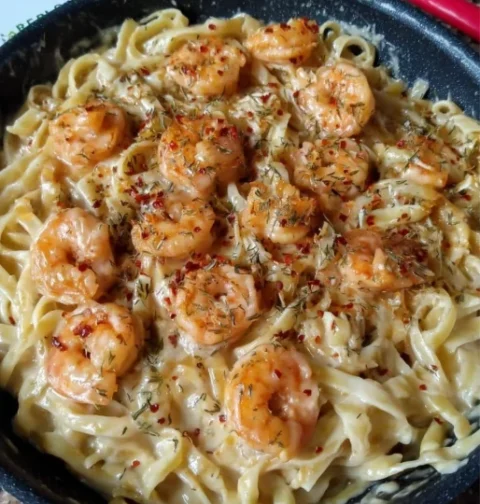 Creamy Shrimp Alfredo Pasta