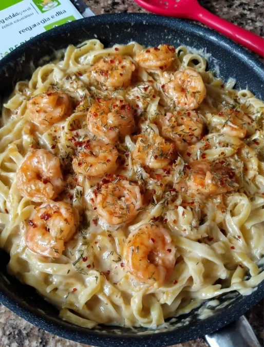 Creamy Shrimp Alfredo Pasta