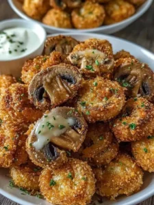 Crispy Garlic Mushroom Bites