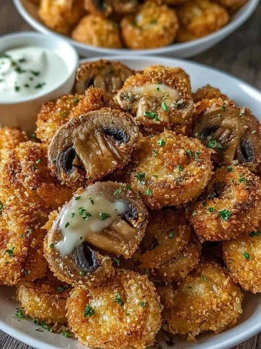 Crispy Garlic Mushroom Bites