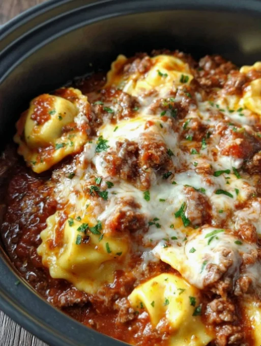 Crockpot Ravioli Lasagna