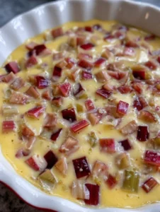 Delicious Rhubarb Cream Pie