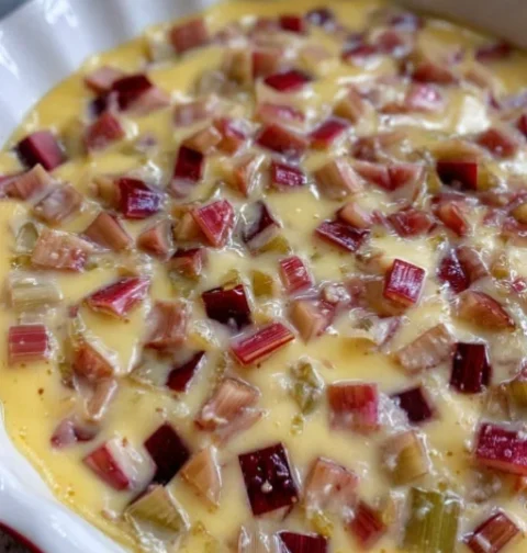 Rhubarb cream pie