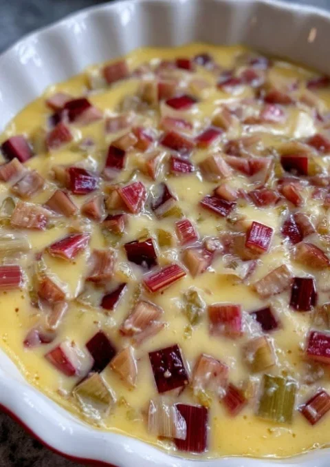 Rhubarb cream pie