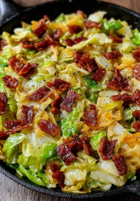 Fried Cabbage with Bacon