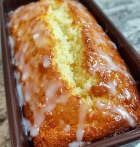 Glazed Lemon Butterscotch Loaf Cake