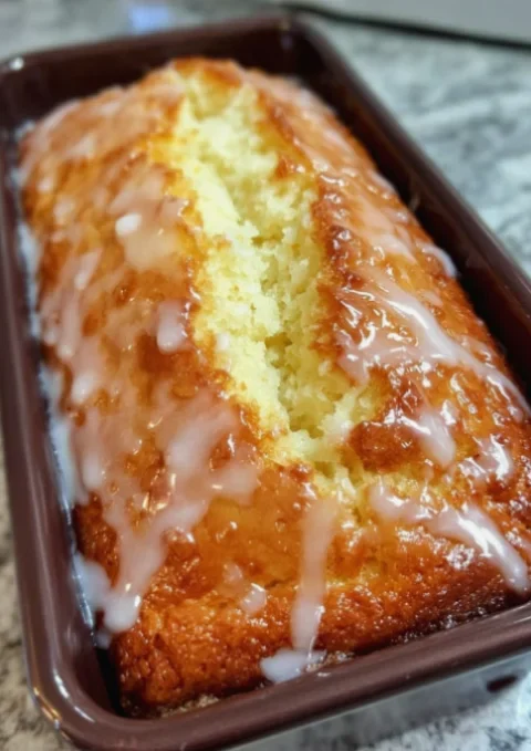 Glazed Lemon Butterscotch Loaf Cake
