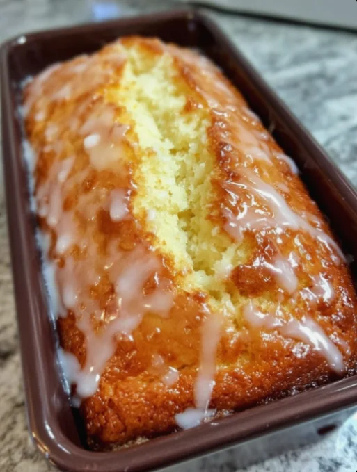 Glazed Lemon Butterscotch Loaf Cake