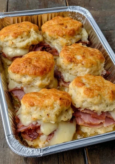 Ham and Cheese Biscuit Sandwiches