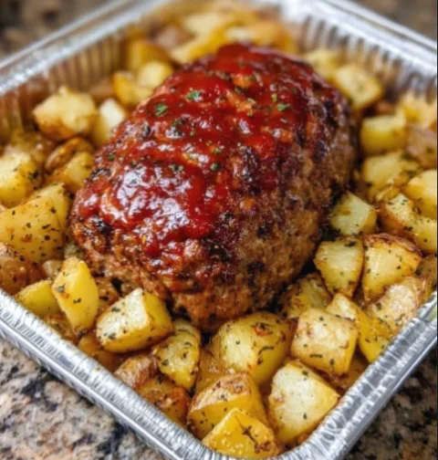 Meatloaf with roasted potatoes