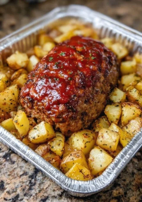 Meatloaf with roasted potatoes