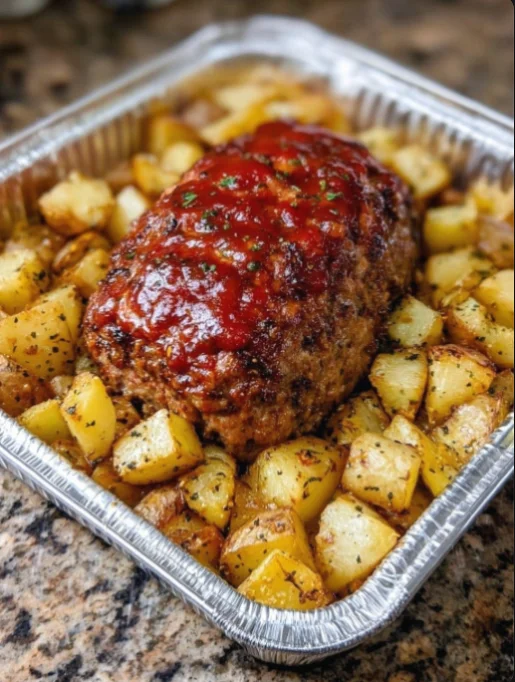 Meatloaf with roasted potatoes