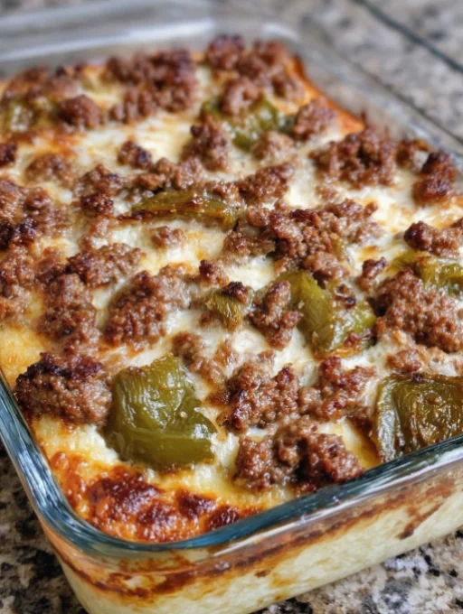 Oven-Baked Amish Beef and Bell Pepper Bake
